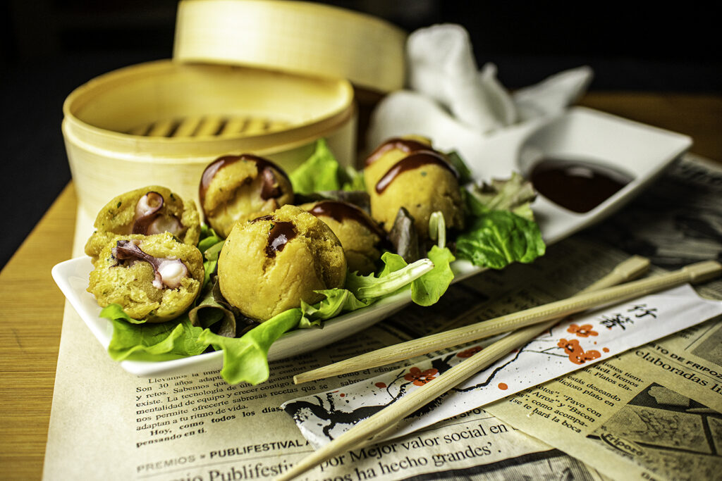 Buñuelos de pulpo (Takoyakis)